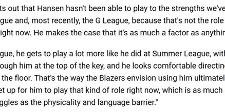 九游体育入口-队记：杨瀚森在NBA赛场挣扎有三大原因 对他的长期未来仍充满信心